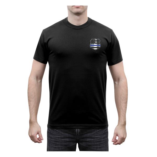 ロスコ シン ブルーライン シールド Tシャツ Rothco Thin Blue Line Shie...