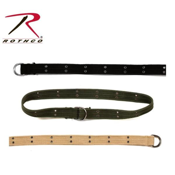 ロスコ キャンバス Dリング ベルト/Rothco Vintage D-Ring Belts:414...
