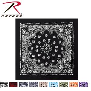 ロスコ ラージサイズ バンダナ ペイズリー柄（大判）Rothco Trainmen Paisley Bandana Big 27 X 27 4349他(13色）｜thelargestselection