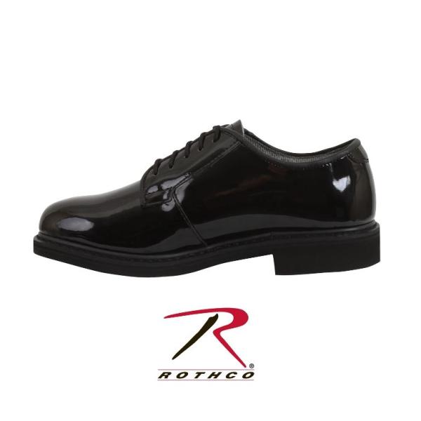 ロスコ エナメルシューズROTHCO Uniform Hi-Gloss Oxford Dress S...