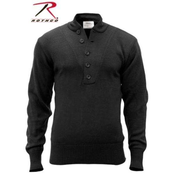 ROTHCO G.I..STYLE 5-BUTTON SWEATERS（ロスコ ヘンリーネック セー...
