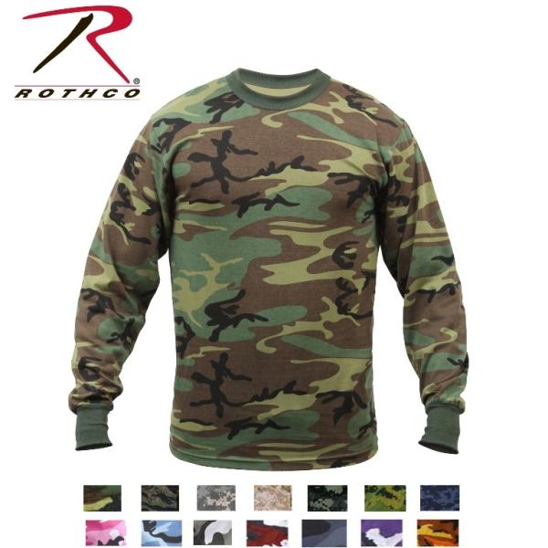 SALE【訳有】Rothco Long Sleeve Camo T-Shirt（ロスコ カモ ロング...
