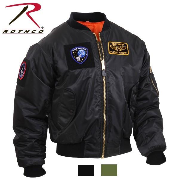 ロスコMA-1フライトジャケット パッチ付き Rothco MA-1 Flight Jacket w...