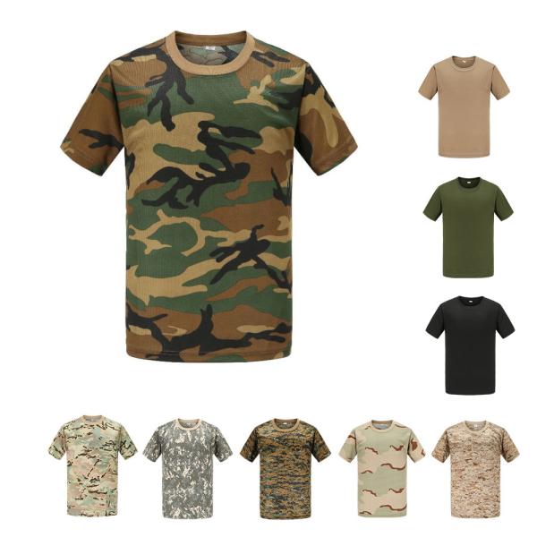 ハニカムメッシュミリタリーTシャツ 迷彩 カモ 無地 S〜4XL