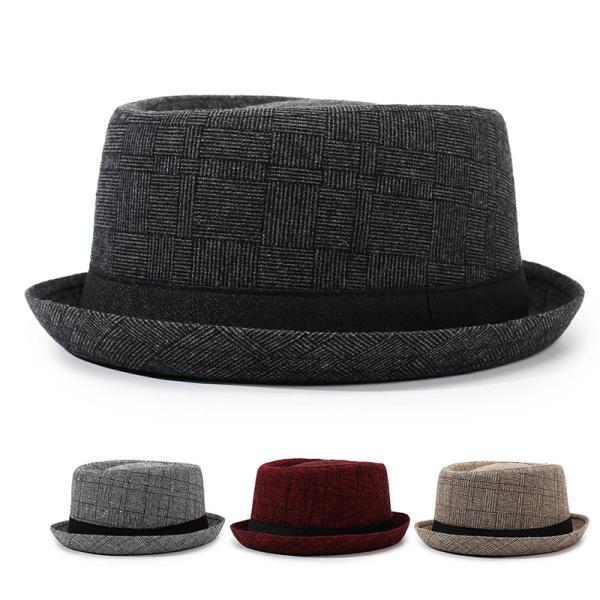 ポークパイ ハット バスケット格子柄 (4色) PORK PIE HAT