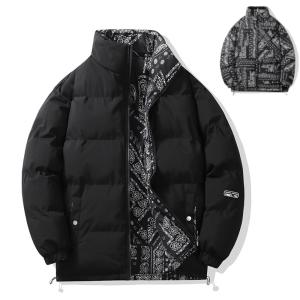 バンダナ柄 ダウン ジャケット ペイズリー柄 中綿ブルゾン Paisley bandana pattern Down jacket｜thelargestselection