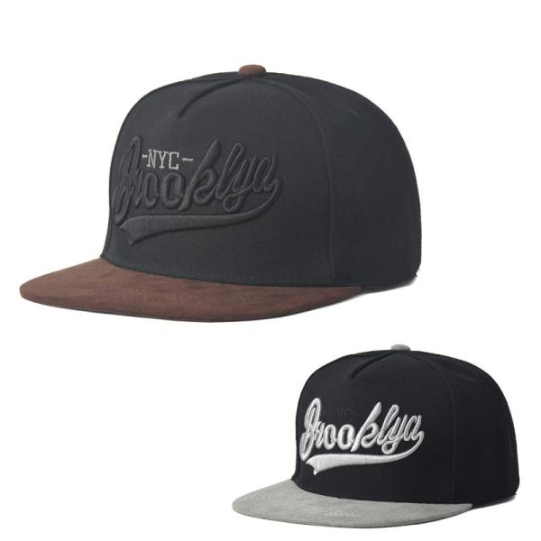 ブルックリン スナップバック 刺繍 キャップ ツートン フラットブリム Brooklyn Snapb...