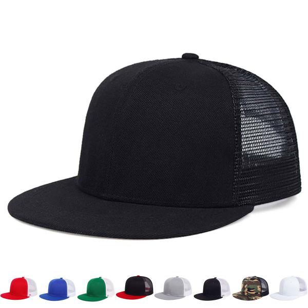 プレーン スナップバック キャップ メッシュ フラットビル 無地 Snapback CAP