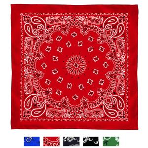 【送料無料】 ラージ サイズ バンダナ ペイズリー柄（大判）68×68センチ Trainmen Paisley Bandana Big 27 X 27 ジャンボバンダナ (６色）大きいバンダナ｜thelargestselection