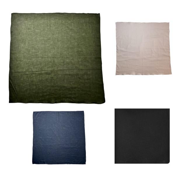 ラージ サイズ バンダナ 無地 (大判) 68×68センチ (4色) Bandana Big 27 ...