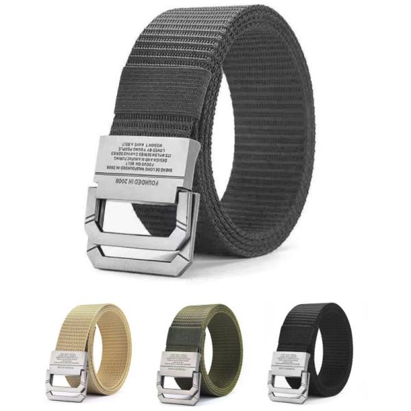 ダブルリング ナイロン ベルト シルバーバックル D-Ring Belts（4色） Dリングベルト ...