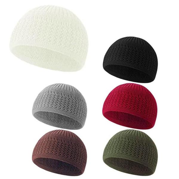 イスラム キャップ ニット 帽 ヘリンボーン柄 ビーニ Islamic Cap (８色)