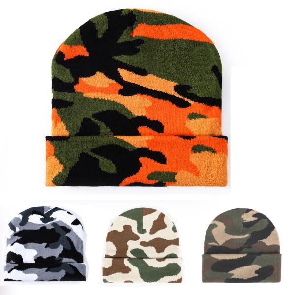 カモ 迷彩 ニット キャップ Camo Watch Cap ワッチキャップ(4色)