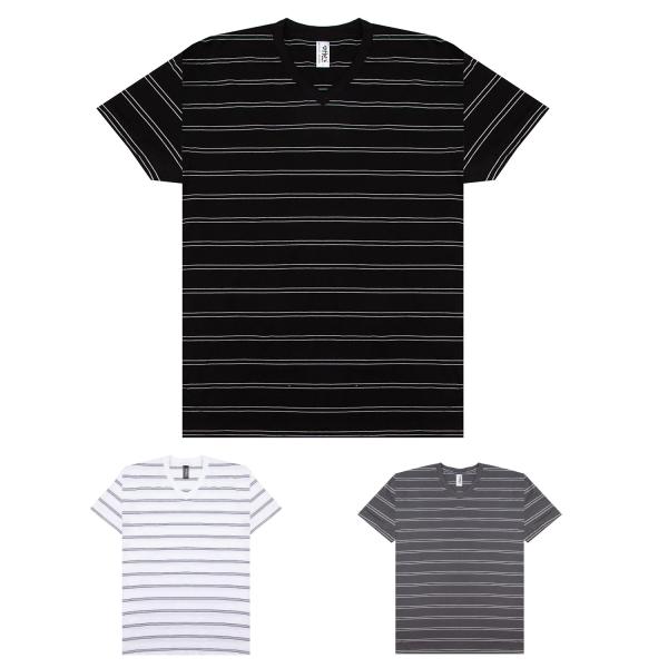 シャカ ウェアー SHAKA WeAR Ｖネック ストライプ ボーダーTシャツ メンズ Stripe...