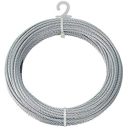 トラスコ中山(TRUSCO) メッキ付ワイヤーロープ シルバー Φ6mm×20m CWM-6S20