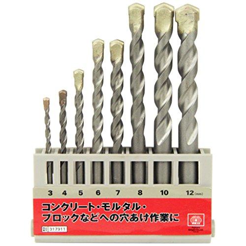 SK11(エスケー11) コンクリート用ドリルセット 8本組 3~12mm DSC-2 8PCS
