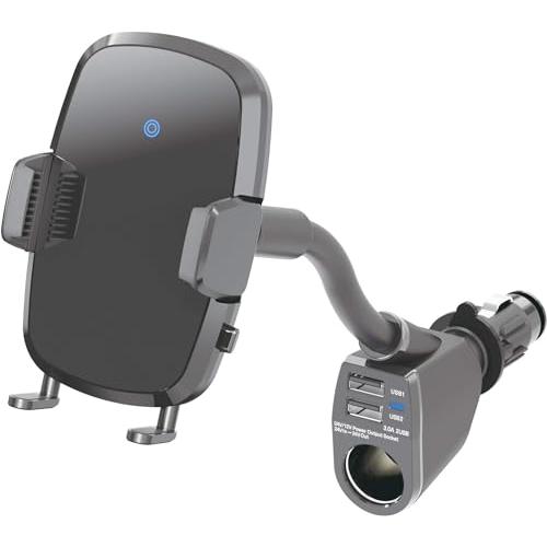 ペルシード(Pellucid) 車内用品 スマホホルダー 自動開閉ワイヤレス充電ホルダーフレキシブル...