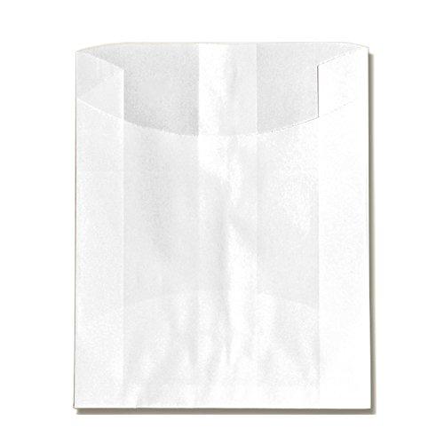 シモジマ ヘイコー 耐油スナック袋 無地 100枚 白 幅105×マチ35×高130mm