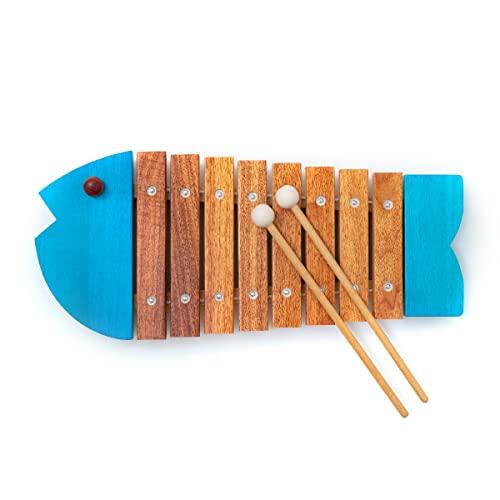 ボーネルンドオリジナル (BorneLund Original) おさかなシロフォン 青 1歳半頃 ...