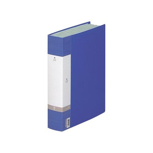 リヒトラブ クリヤーブック A4 100ポケット 青 G3205-8