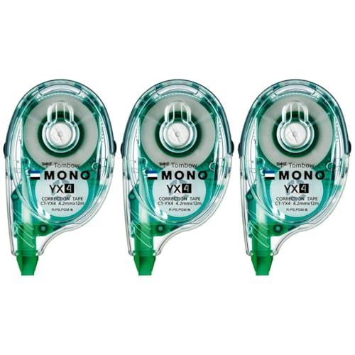 トンボ鉛筆 修正テープ 4.2mm MONO モノ YX (安定感のあるフラットボディ) 詰め替えタ...