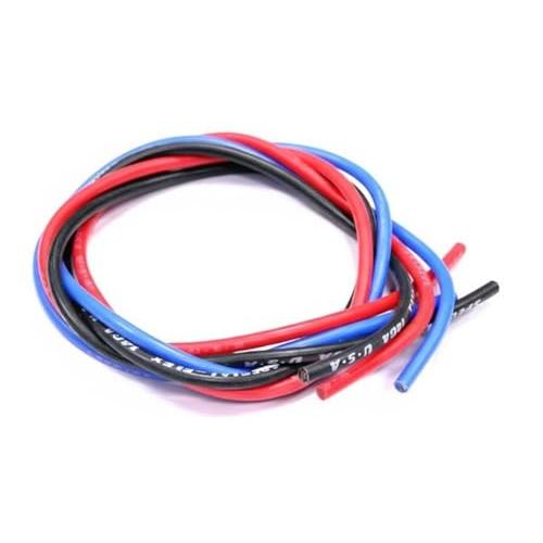 イーグル模型 シリコン銀コードセット・14G[ゲージ] (赤、黒、青 各60cm) 968