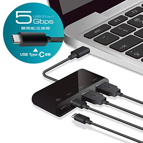 エレコム USBハブ USB Type c USB3.1Gen1 (Aメス2ポート/ Type-Cメ...