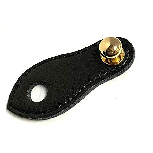 KIWAYAPPS-BK 本革 PU ピンストラップ 黒 (BLK ブラック エンドピンやジャック部...