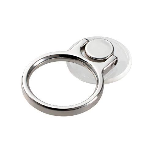 エレコム スマホリング ホールドリング 360度回転 落下防止/スタンド機能 [クリアタイプ] シル...