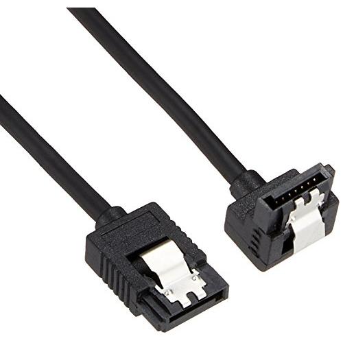 ainex ラッチ付 シリアルATAラウンドケーブル 片下L型コネクタ 50cm SATR-3105...