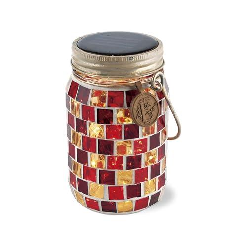 キシマ ソーラーガーデンライト ソーラーライト モザイクガラスタイプ RedBrick KL-103...