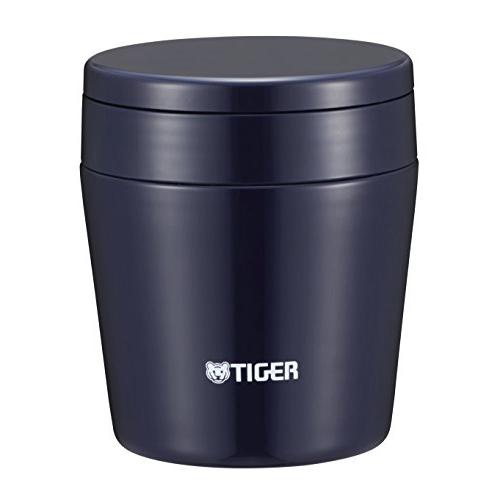 タイガー 魔法瓶 真空 断熱 スープ ジャー 250ml 保温 弁当箱 広口 まる底 インディゴブル...