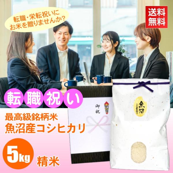 転職 プレゼント お米 5kg 魚沼産コシヒカリ 精米 最高級銘柄 新潟米 人気 お礼の品 お返し ...