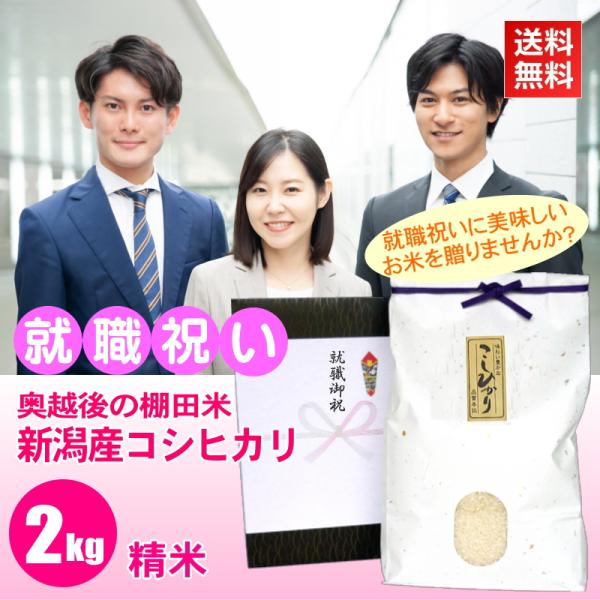 就職祝い プレゼント お米 2kg 新潟産コシヒカリ 精米 棚田米 高級銘柄米 新潟米 人気 お礼の...