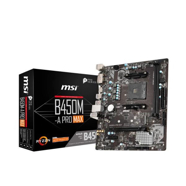MSI B450M-A PRO MAX M-ATX マザーボード AMD B450チップセット搭載 ...