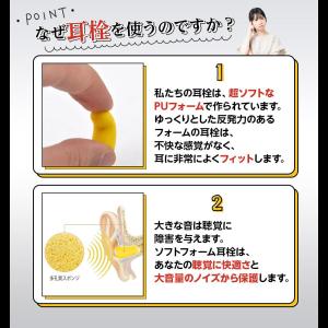 耳栓 10組20個セット 睡眠 騒音 遮音 高...の詳細画像2