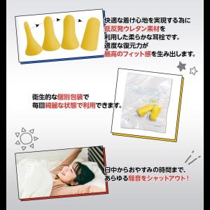 耳栓 10組20個セット 睡眠 騒音 遮音 高...の詳細画像4