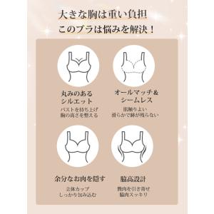 VEIMIA シームレスブラ 小さく見せるブラ...の詳細画像4