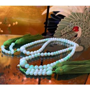 theory xyz 糸魚川翡翠 数珠 略式(全宗派用) 男物 片手念珠 古代色