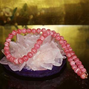 ウォーターメロントルマリン ブレスレット 7mm 19cm 高品質 バイカラー