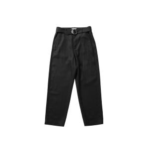 【正規取扱店】beautiful people Cotton gabardine belted pants black ビューティフルピープル｜thepark