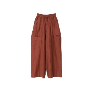 【正規取扱店】beautiful people linen cotton satin bow silhouette pants brick(ビューティフルピープル)｜thepark