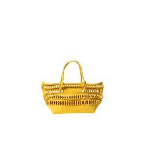 【正規取扱店】beautiful people konbu knit shopping busket bag yellow (ビューティフルピープル)｜thepark