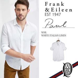 正規取扱店 Frank&Eileen PAUL WHL メンズシャツ WHITE ITALIAN LINEN フランクアンドアイリーン ポール｜thepark