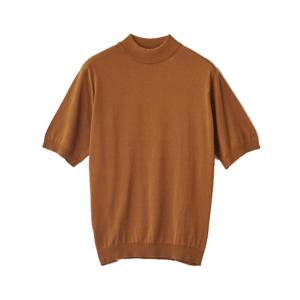 JOHN SMEDLEY S4408 ユニセックス 30G 半袖モックネックニット GINGER｜thepark