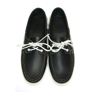 正規取扱店 Paraboot BARTH デッキシューズ BLANCHE-NAVY ネイビー×白 (パラブーツ バース)｜thepark