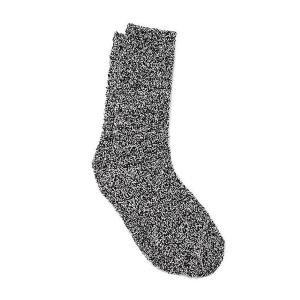 正規取扱店 Barefoot Dreams レディース 614 CozyChic Women’s Heathered Socks BLACK (ベアフットドリームス)｜thepark