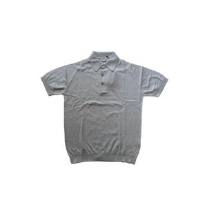 正規取扱店 JOHN SMEDLEY メンズ 18S/S S3798 コットンニットポロシャツ SILVER (ジョンスメドレー)｜thepark