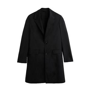 Neil Barrett ニール バレット メンズ 定番マットナイロンストレッチシングルコート BLACK｜thepark