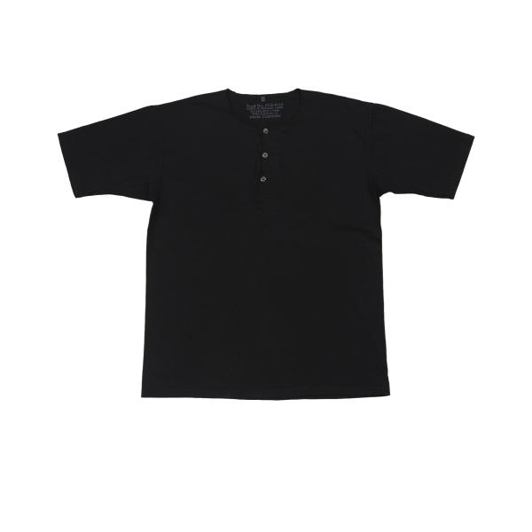 NIGEL CABOURN ナイジェルケーボン 50&apos;Sヘンリーネックシャツ BLACK